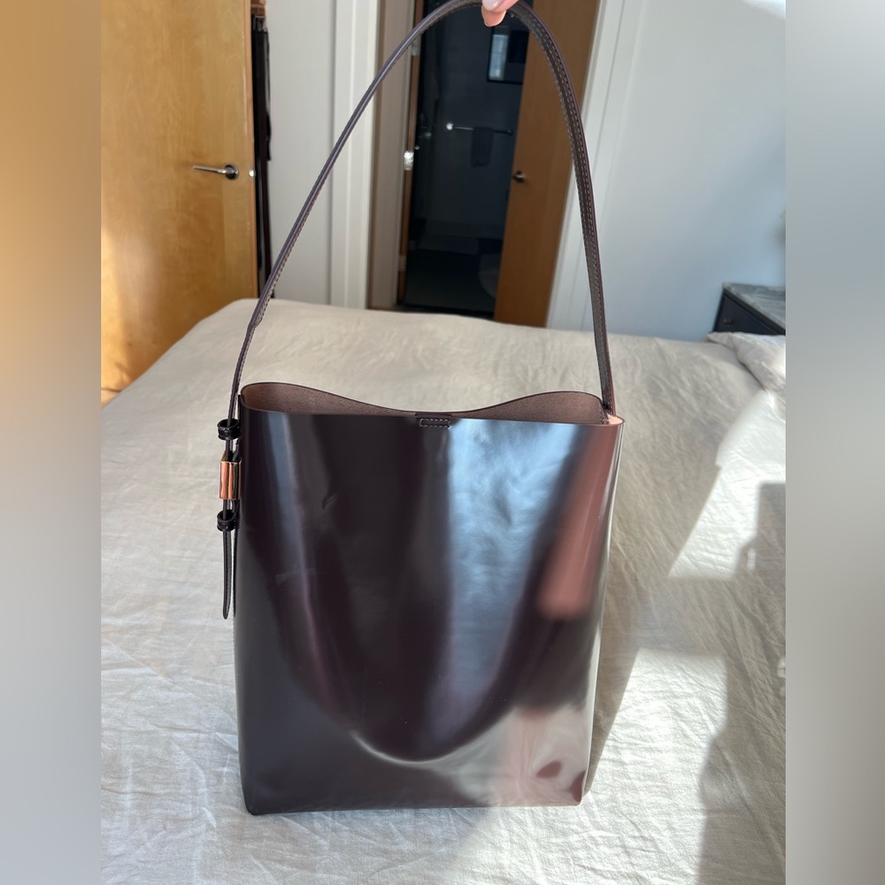 J. Crew Dark Brown Leather Tote